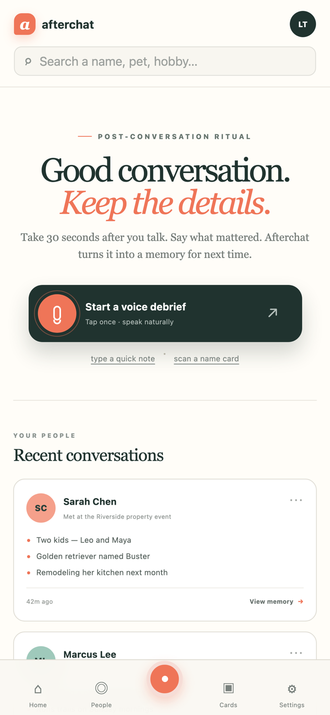 Your people — Afterchat — Remember People